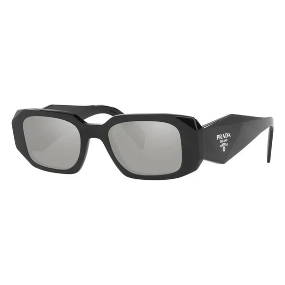 Prada 54mm geometric black and silver sunglasses Prada 54mm Geometric Black And Silver Sunglasses | eBay main image 4